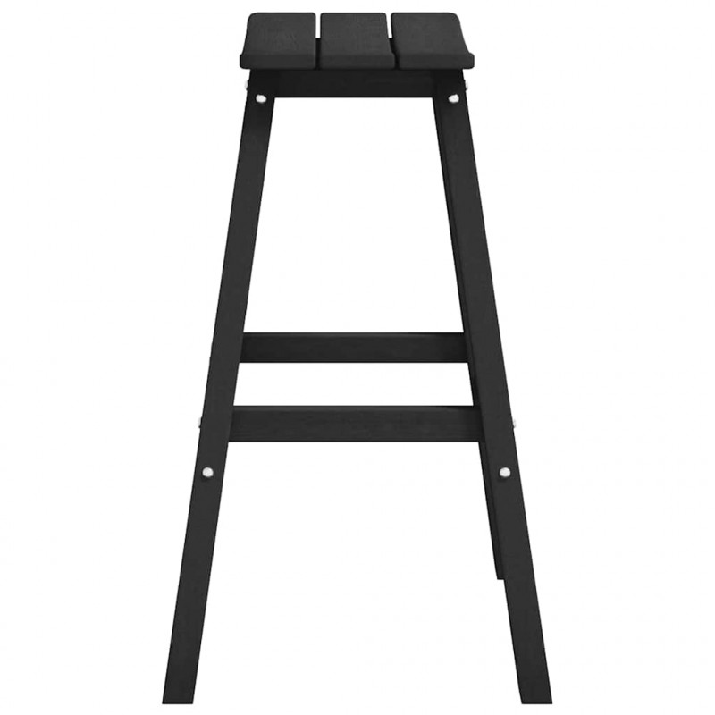 Stołek barowy 2 pcs Czarny 52 x 43 x 73,5 cm HDPE