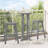Stołek barowy 2 pcs Jasnoszary 52 x 43 x 73,5 cm HDPE