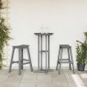 Stołek barowy 2 pcs Jasnoszary 52 x 43 x 73,5 cm HDPE