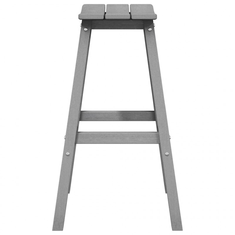 Stołek barowy 2 pcs Jasnoszary 52 x 43 x 73,5 cm HDPE