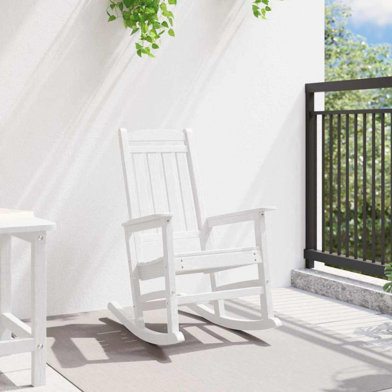 Ogrodowe Krzesło Bujańce Biały 92 x 70 x 108cm HDPE