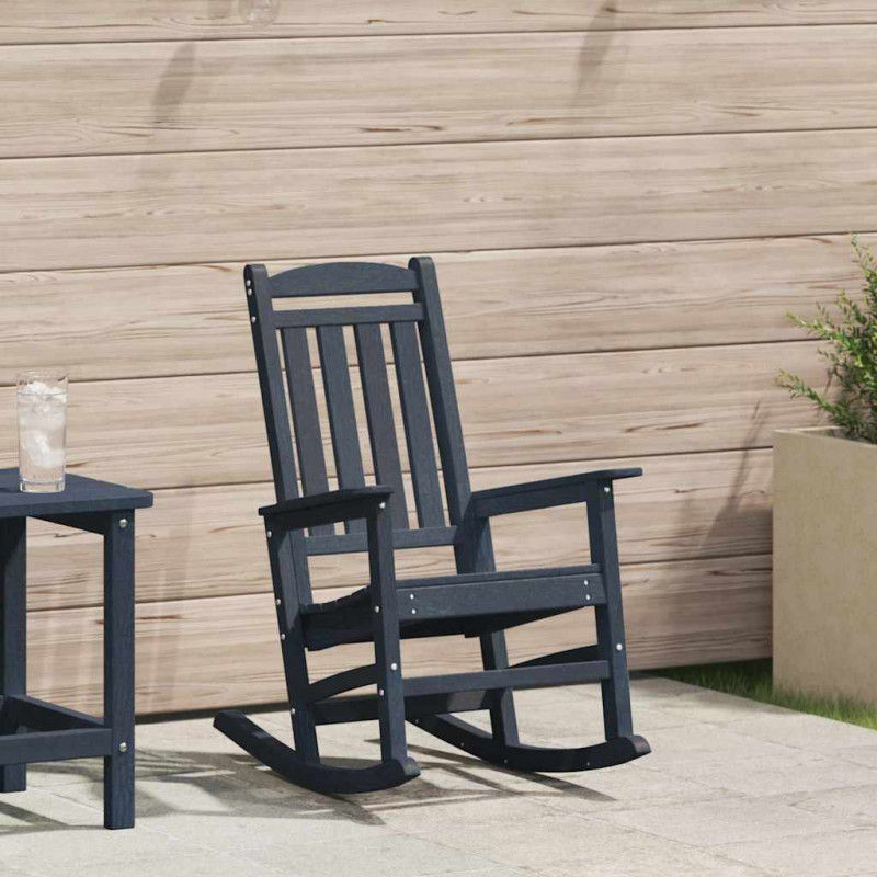 Ogrodowe Krzesło Bujańce Granatowy 92 x 70 x 108cm HDPE