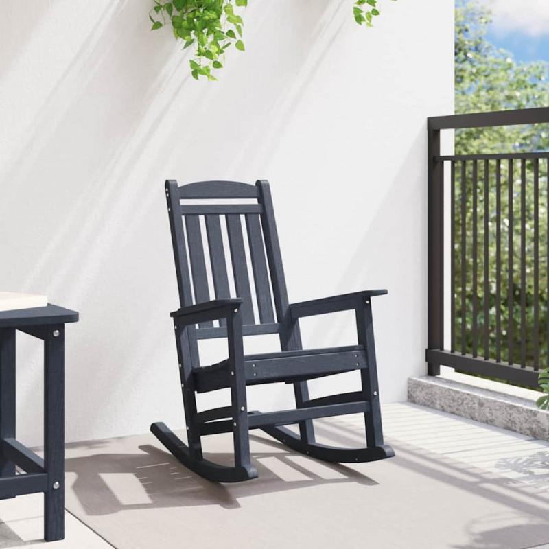 Ogrodowe Krzesło Bujańce Granatowy 92 x 70 x 108cm HDPE