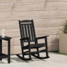 Ogrodowe Krzesło Bujańce Czarny 92 x 70 x 108cm HDPE