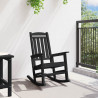Ogrodowe Krzesło Bujańce Czarny 92 x 70 x 108cm HDPE