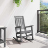 Ogrodowe Krzesło Bujańce Jasnoszary 92 x 70 x 108cm HDPE