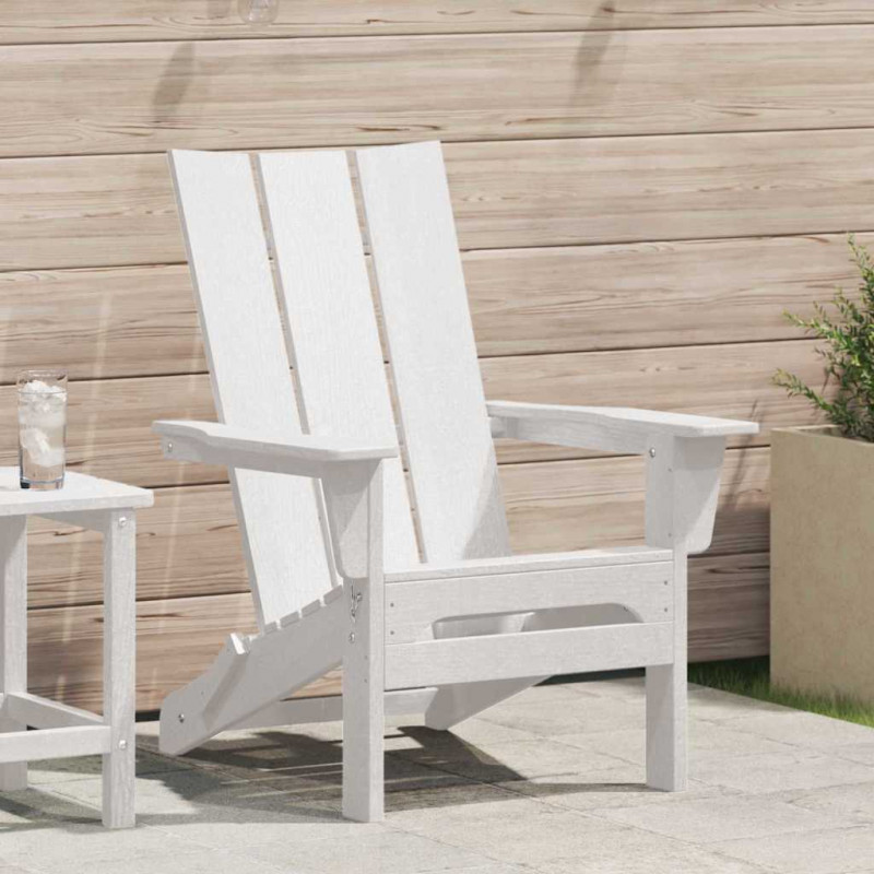 Składany fotel Adirondack Biały 80,5 x 74,5 x 92 cm HDPE
