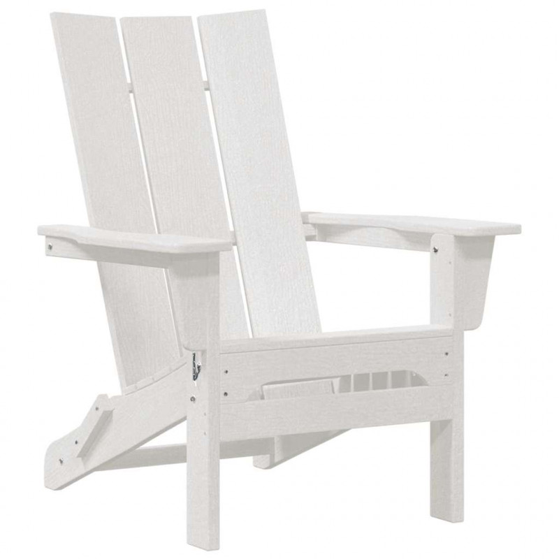 Składany fotel Adirondack Biały 80,5 x 74,5 x 92 cm HDPE