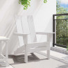 Składany fotel Adirondack Biały 80,5 x 74,5 x 92 cm HDPE