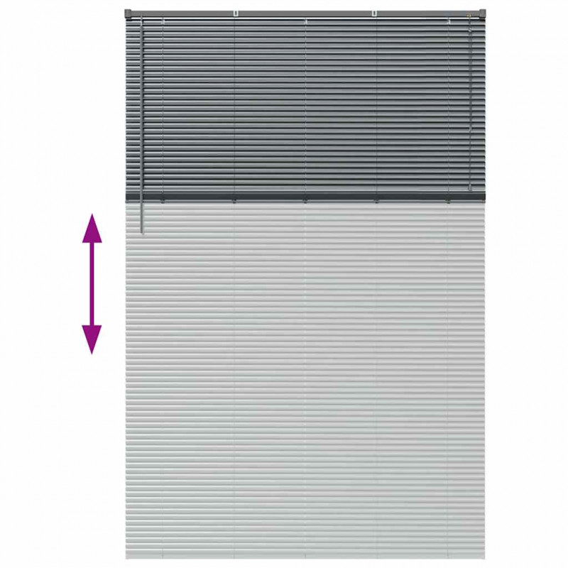 Żaluzje weneckie Ciemnoszary 220x150cm Aluminium