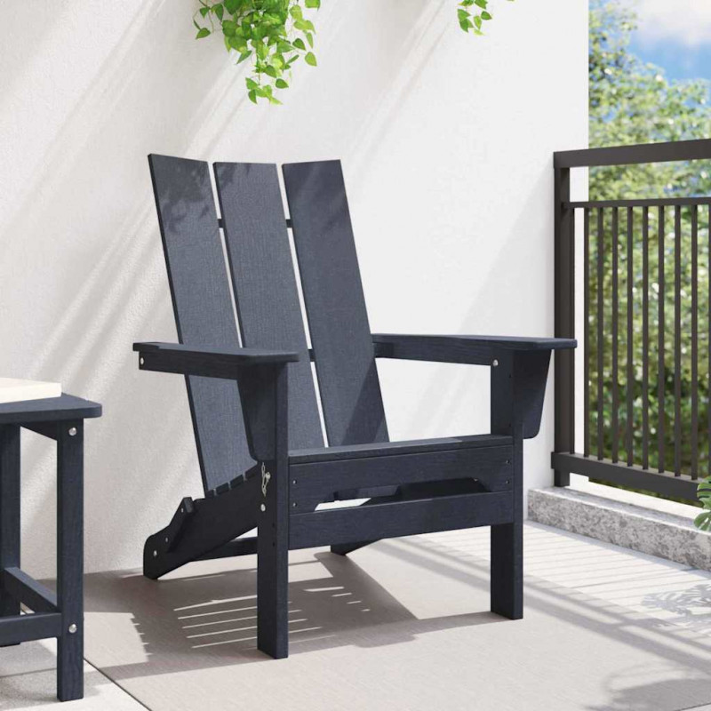Składany fotel Adirondack Granatowy 80,5 x 74,5 x 92 cm HDPE