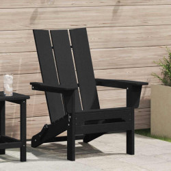 Składany fotel Adirondack Czarny 80,5 x 74,5 x 92 cm HDPE