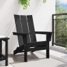 Składany fotel Adirondack Czarny 80,5 x 74,5 x 92 cm HDPE