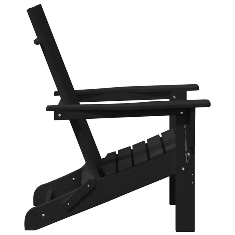 Składany fotel Adirondack Czarny 80,5 x 74,5 x 92 cm HDPE