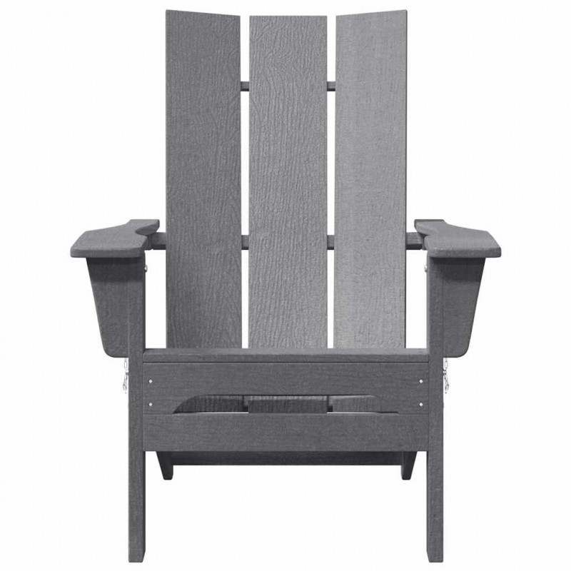 Składany fotel Adirondack Jasnoszary 80,5 x 74,5 x 92 cm HDPE