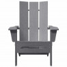 Składany fotel Adirondack Jasnoszary 80,5 x 74,5 x 92 cm HDPE