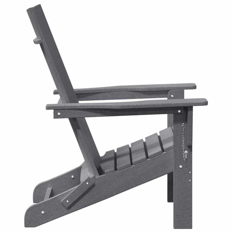 Składany fotel Adirondack Jasnoszary 80,5 x 74,5 x 92 cm HDPE
