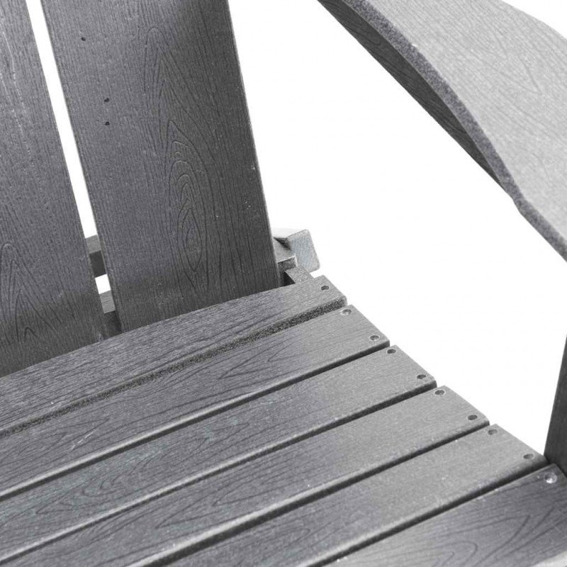 Składany fotel Adirondack Jasnoszary 80,5 x 74,5 x 92 cm HDPE
