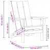 Składany fotel Adirondack Jasnoszary 80,5 x 74,5 x 92 cm HDPE