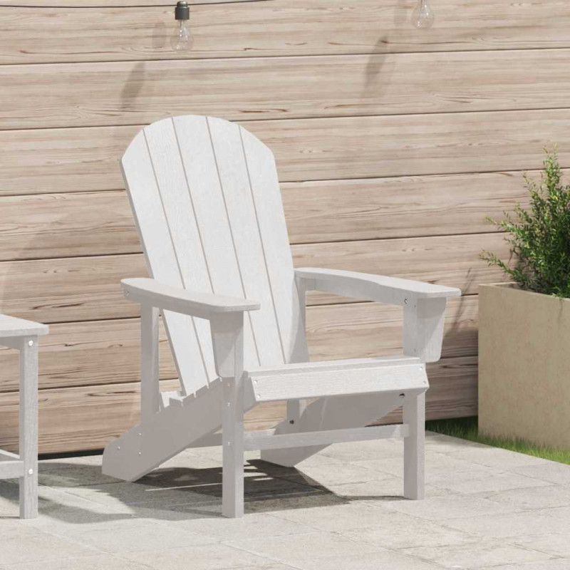 Krzesło Adirondack Biały 82 x 74 x 92 cm HDPE