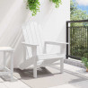 Krzesło Adirondack Biały 82 x 74 x 92 cm HDPE