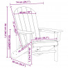 Krzesło Adirondack Granatowy 82 x 74 x 92 cm HDPE