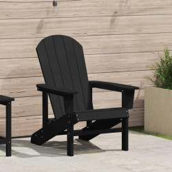 Krzesło Adirondack Czarny 82 x 74 x 92 cm HDPE