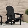 Krzesło Adirondack Czarny 82 x 74 x 92 cm HDPE