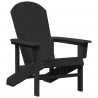 Krzesło Adirondack Czarny 82 x 74 x 92 cm HDPE