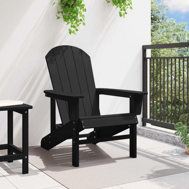 Krzesło Adirondack Czarny 82 x 74 x 92 cm HDPE