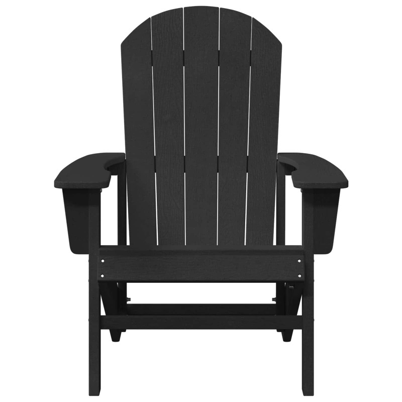 Krzesło Adirondack Czarny 82 x 74 x 92 cm HDPE