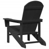 Krzesło Adirondack Czarny 82 x 74 x 92 cm HDPE