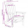 Krzesło Adirondack Czarny 82 x 74 x 92 cm HDPE