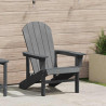 Krzesło Adirondack Jasnoszary 82 x 74 x 92 cm HDPE