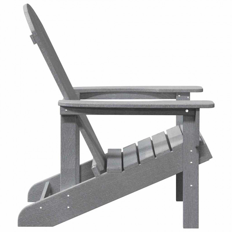 Krzesło Adirondack Jasnoszary 82 x 74 x 92 cm HDPE