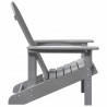 Krzesło Adirondack Jasnoszary 82 x 74 x 92 cm HDPE
