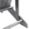Krzesło Adirondack Jasnoszary 82 x 74 x 92 cm HDPE