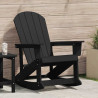 Fotel bujany Adirondack Czarny 92 x 73,5 x 92 cm HDPE