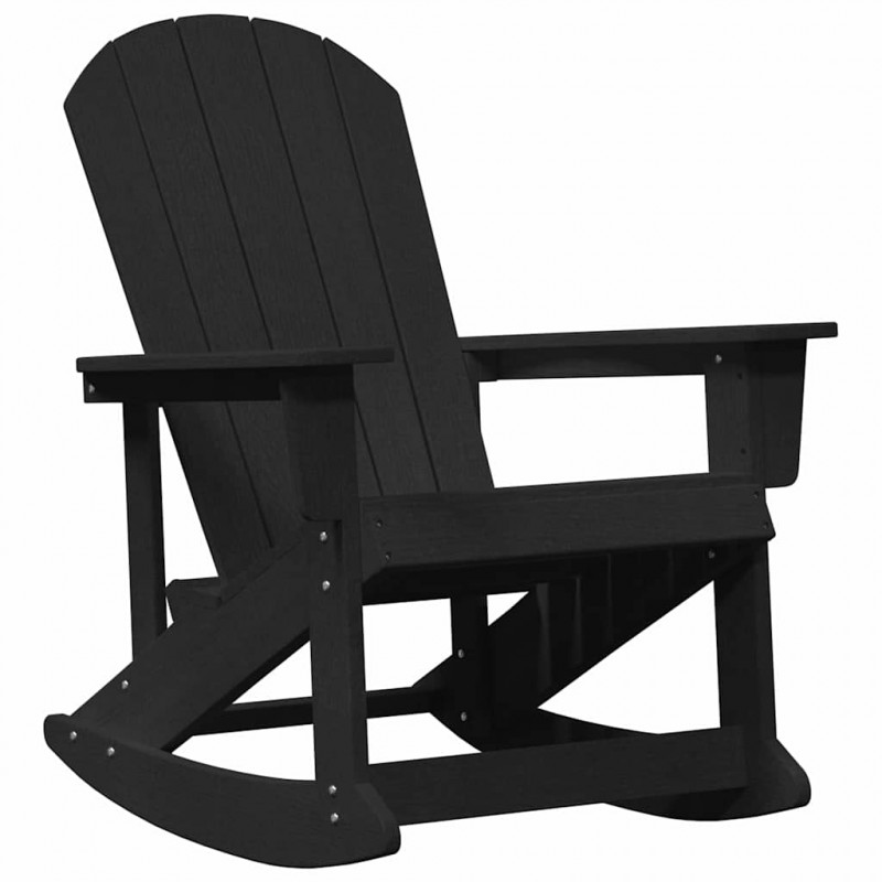 Fotel bujany Adirondack Czarny 92 x 73,5 x 92 cm HDPE