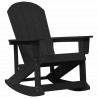 Fotel bujany Adirondack Czarny 92 x 73,5 x 92 cm HDPE