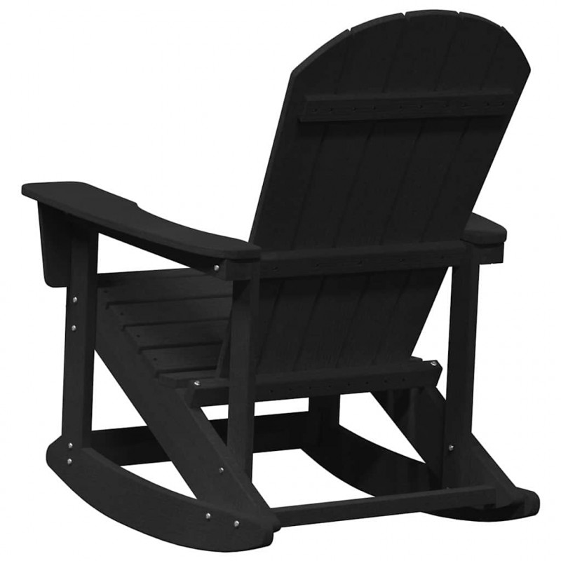 Fotel bujany Adirondack Czarny 92 x 73,5 x 92 cm HDPE