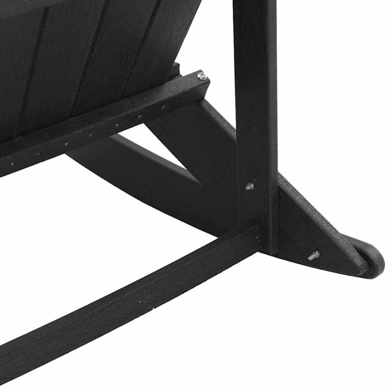 Fotel bujany Adirondack Czarny 92 x 73,5 x 92 cm HDPE