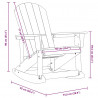 Fotel bujany Adirondack Czarny 92 x 73,5 x 92 cm HDPE