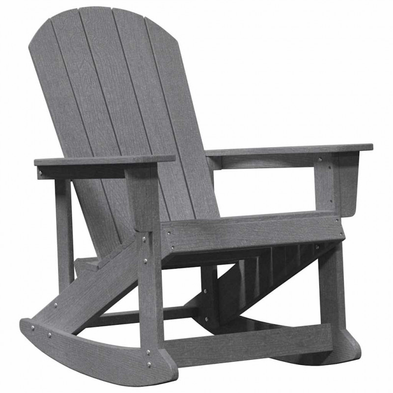 Fotel bujany Adirondack Jasnoszary 92 x 73,5 x 92 cm HDPE