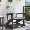 Fotel bujany Adirondack Jasnoszary 92 x 73,5 x 92 cm HDPE