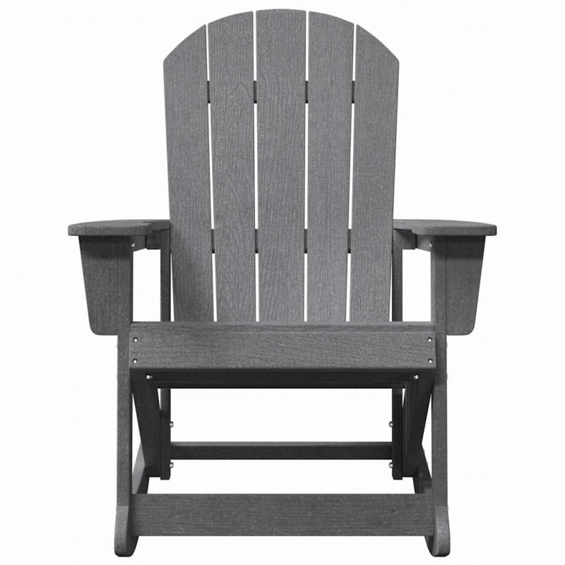 Fotel bujany Adirondack Jasnoszary 92 x 73,5 x 92 cm HDPE