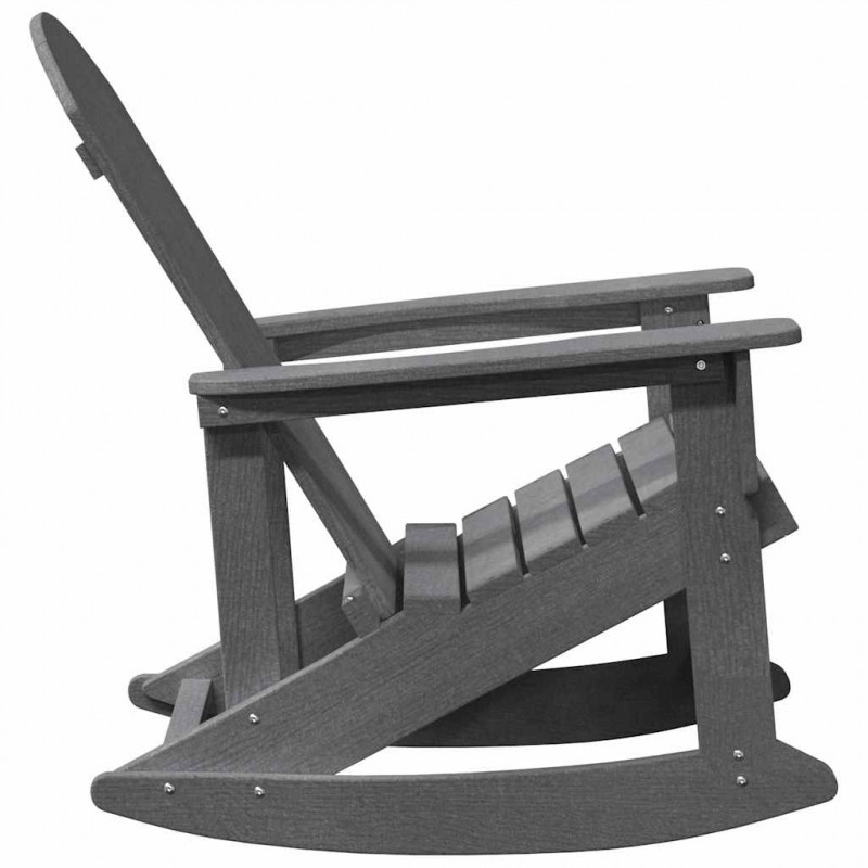 Fotel bujany Adirondack Jasnoszary 92 x 73,5 x 92 cm HDPE