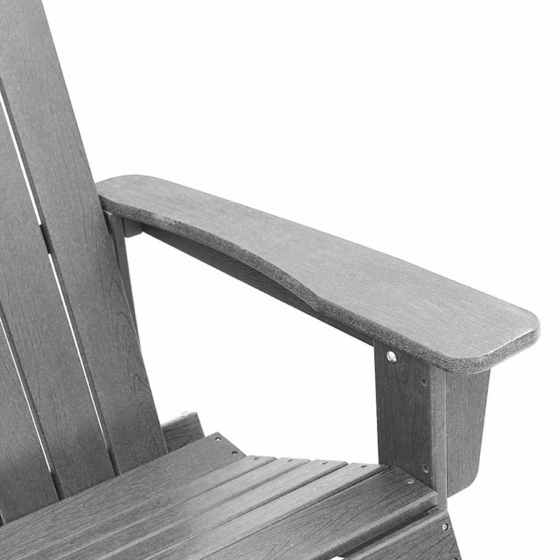 Fotel bujany Adirondack Jasnoszary 92 x 73,5 x 92 cm HDPE