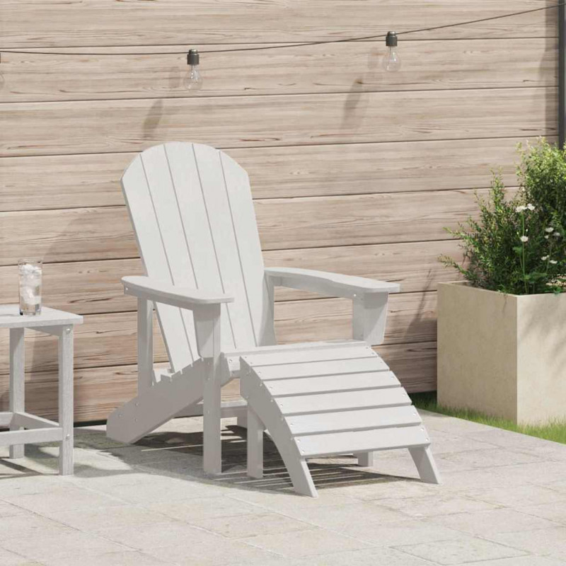 Krzesło Adirondack Biały 82 x 74 x 92 cm HDPE