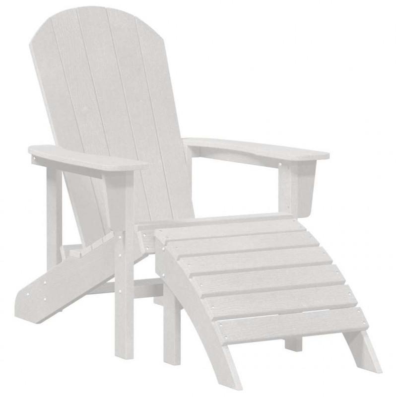 Krzesło Adirondack Biały 82 x 74 x 92 cm HDPE